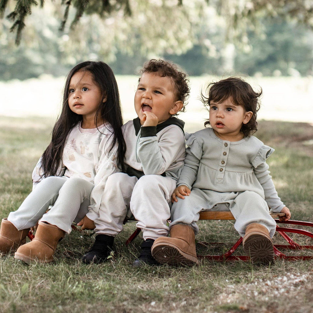 Organic Cotton Baby Girl Thermal Jumpsuit