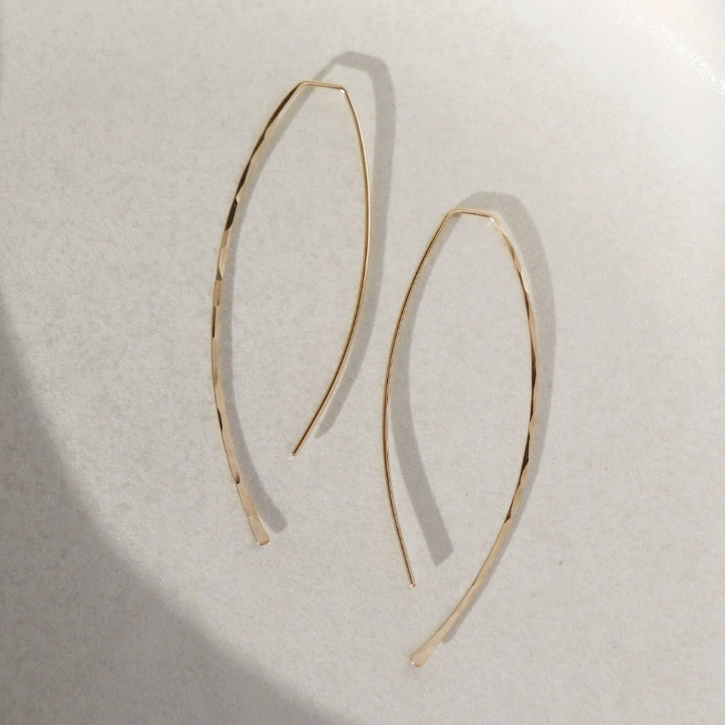 Ebb + Flow Slide Earrings I Hammered Shape Earrings