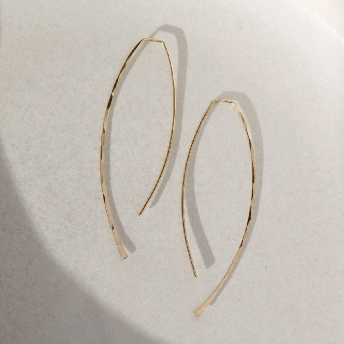 Ebb + Flow Slide Earrings I Hammered Shape Earrings