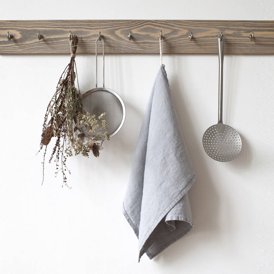 Light Grey Linen Kitchen Towel