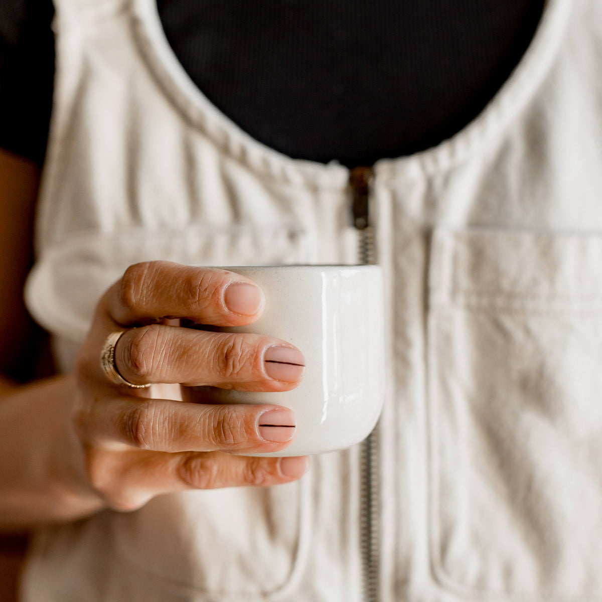Handmade artisanal espresso coffee cup