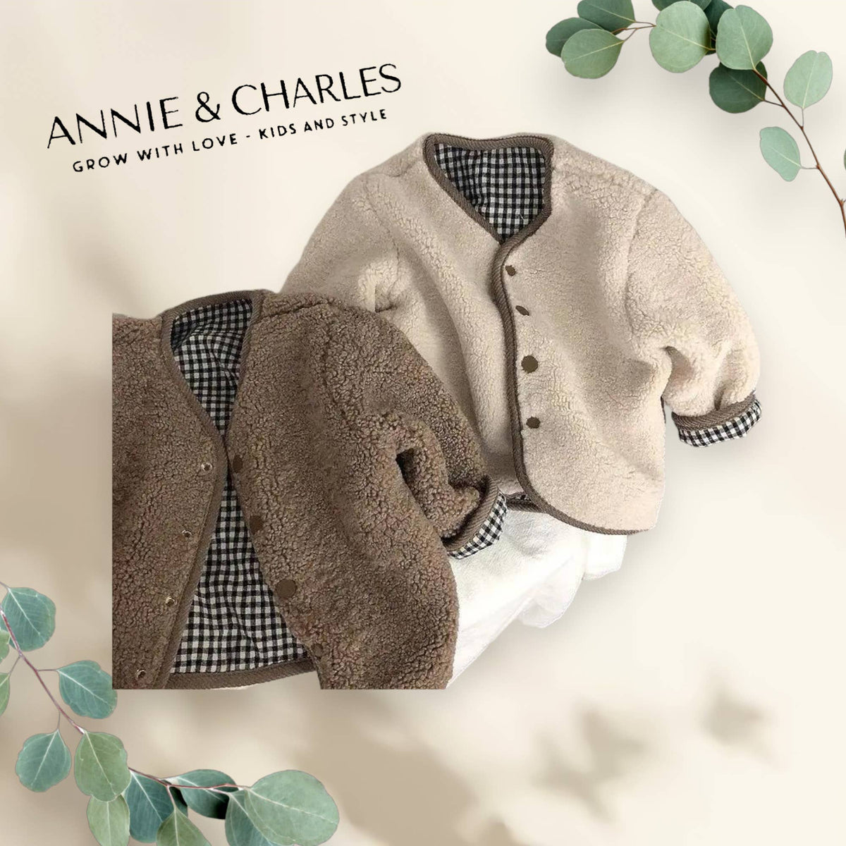 Annie & Charles® fluffy reversible jacket
