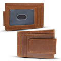 Personalized Leather Wallet with Magnet Clip