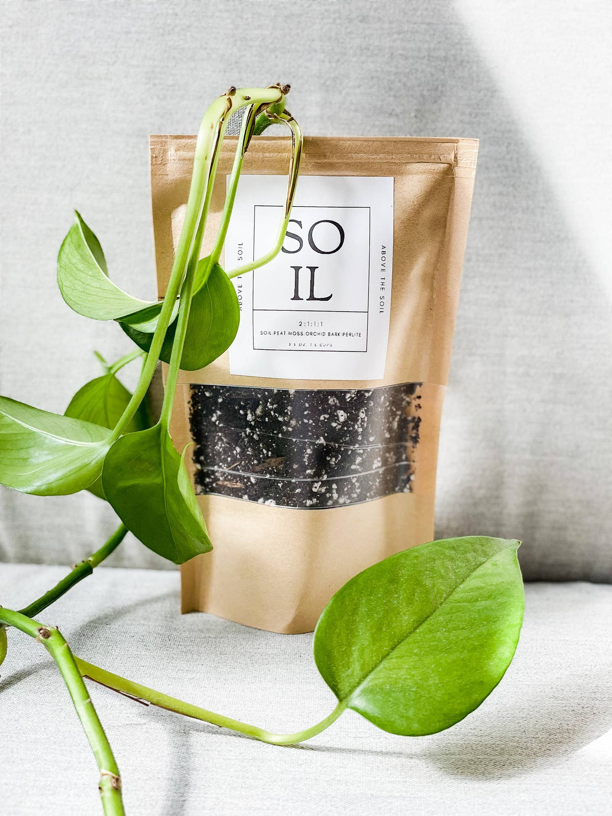 Chunky Potting Soil, Worm Castings, and LECA