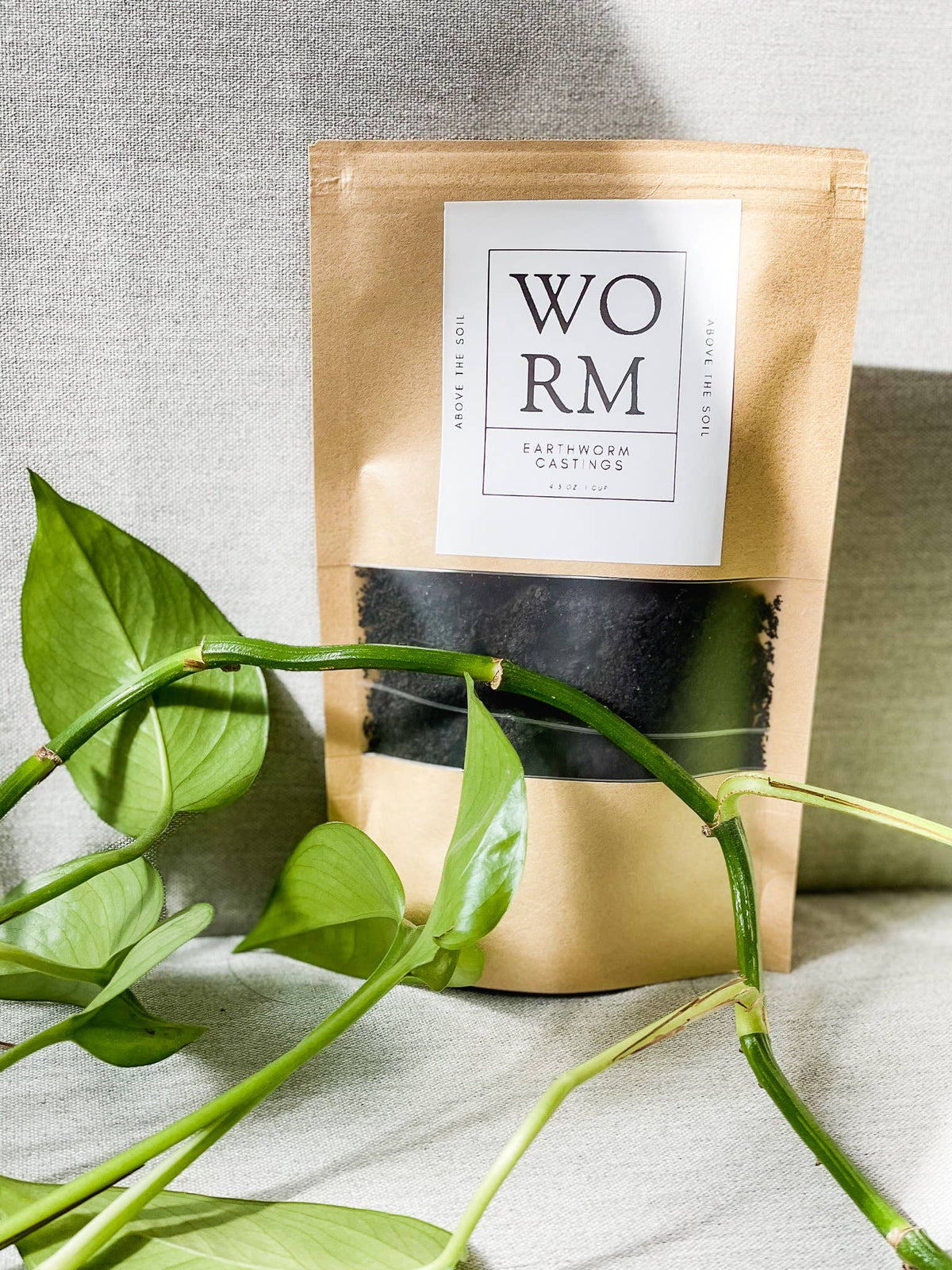 Chunky Potting Soil, Worm Castings, and LECA