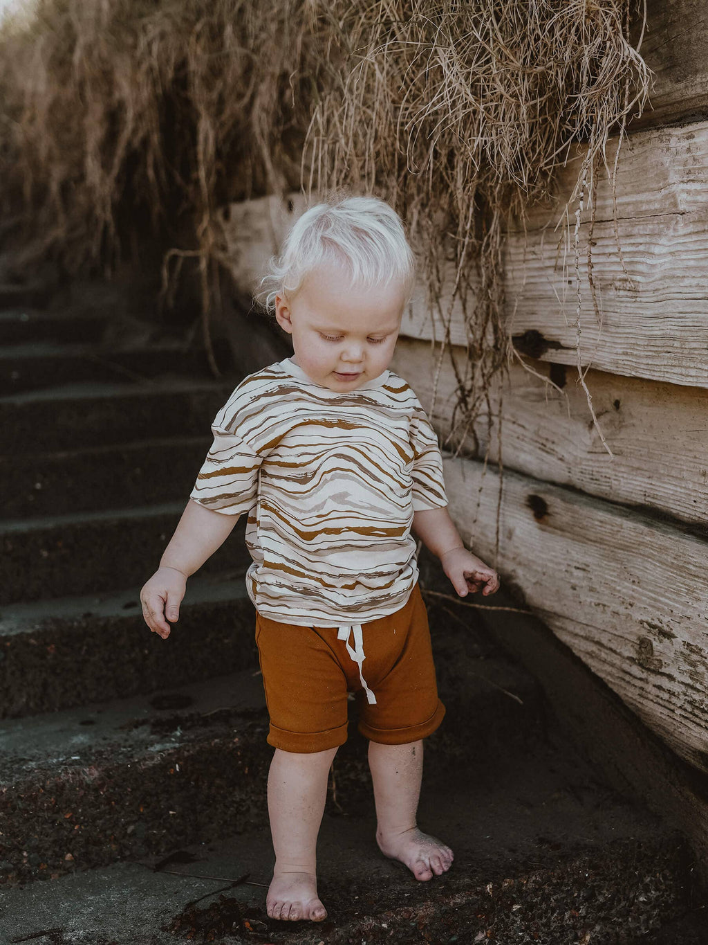 Drawstring Shorts - Ochre | Organic