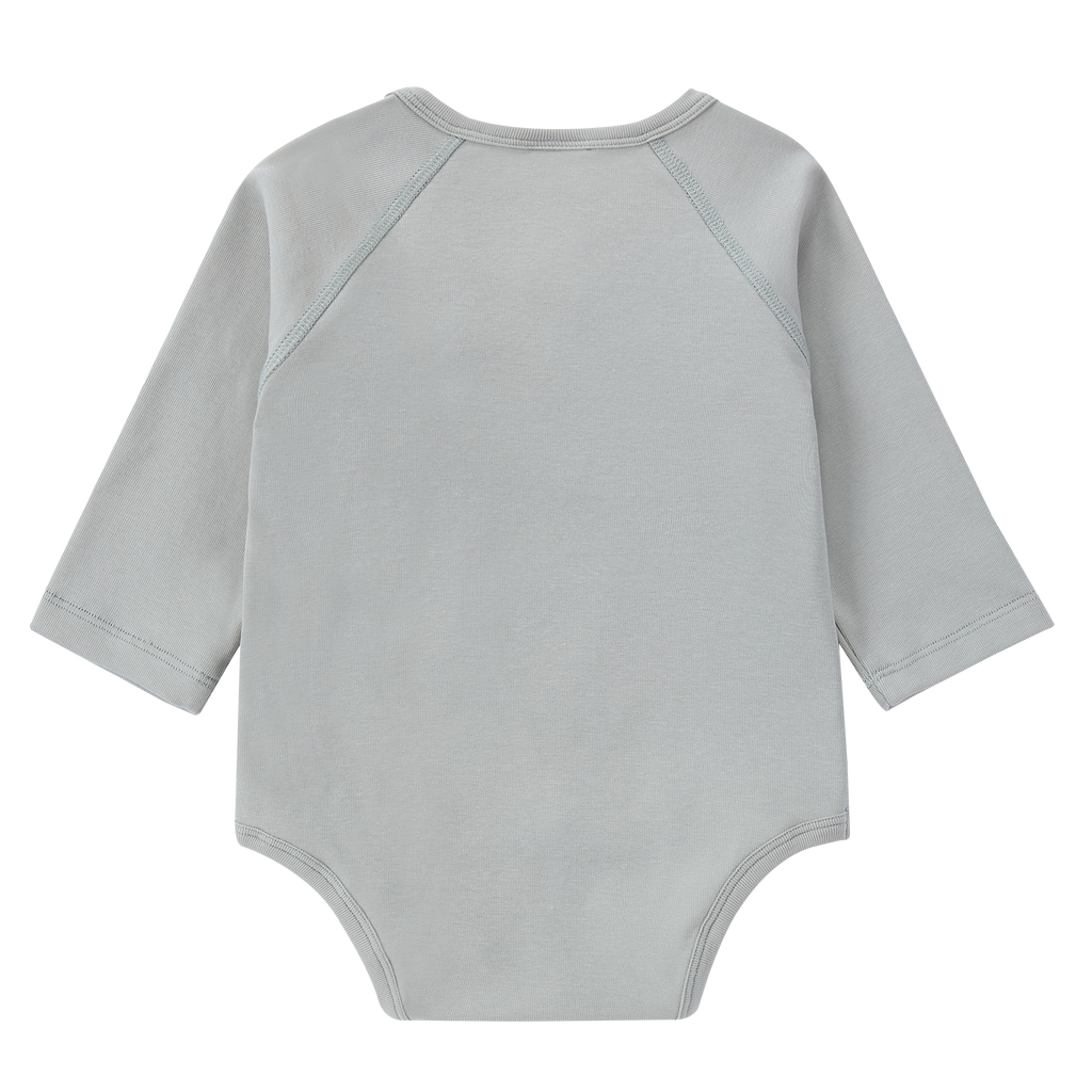 Organic Cotton Kimono Bodysuit  - Sky