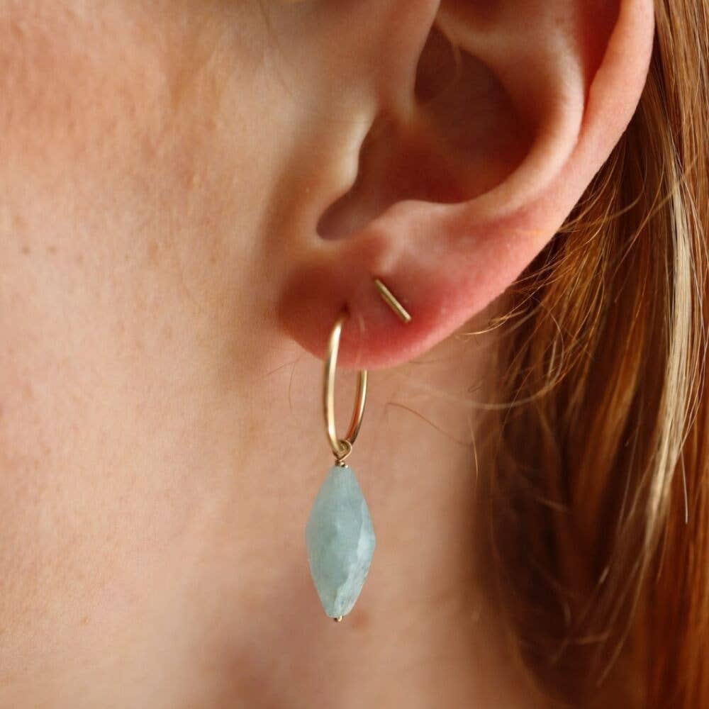 Aquamarine Diamond Drops