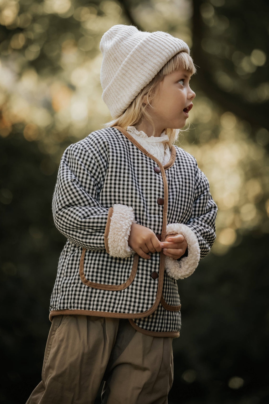 Annie & Charles® fluffy reversible jacket