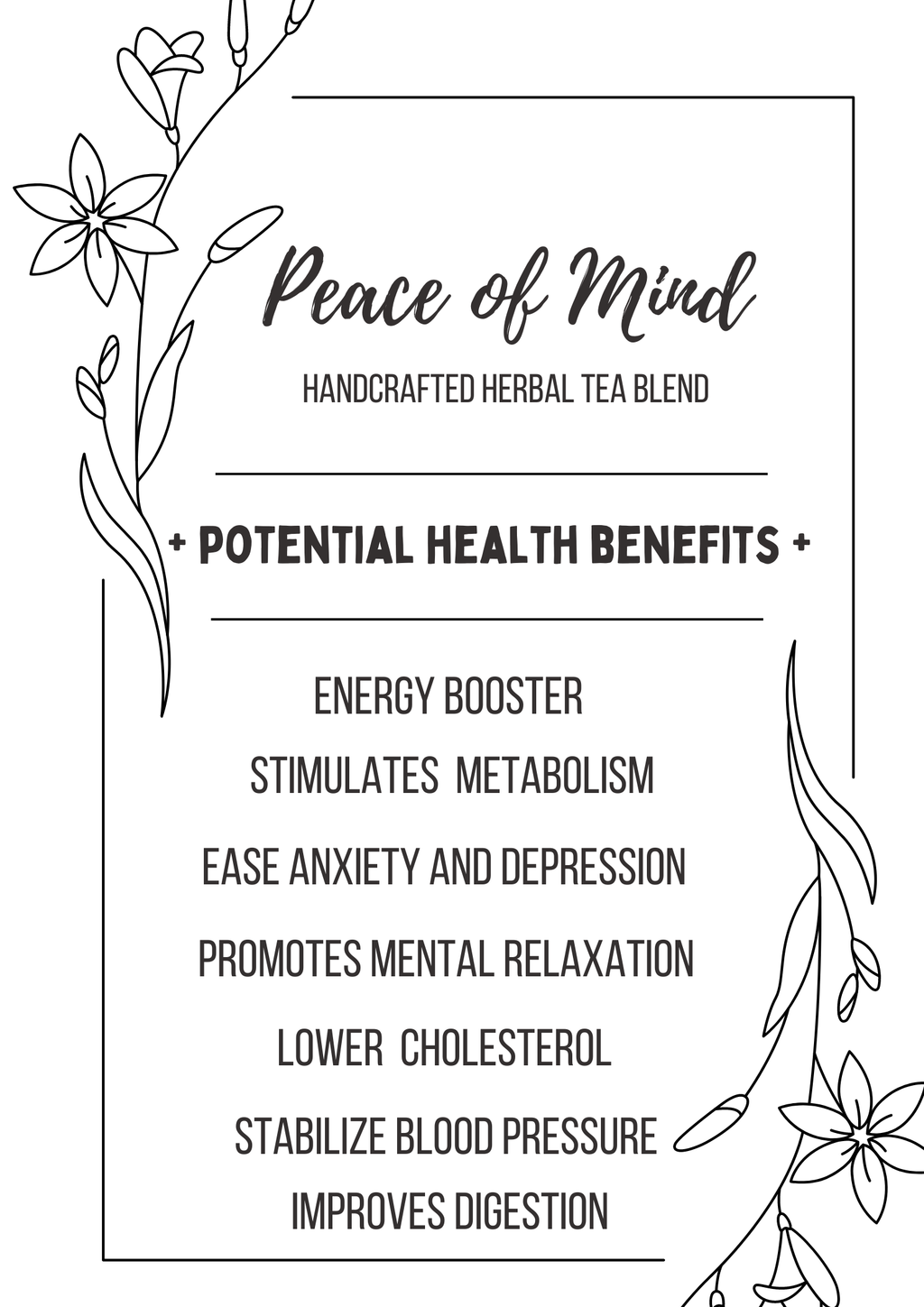 Peace of Mind - Handcrafted Herbal Tea Blend