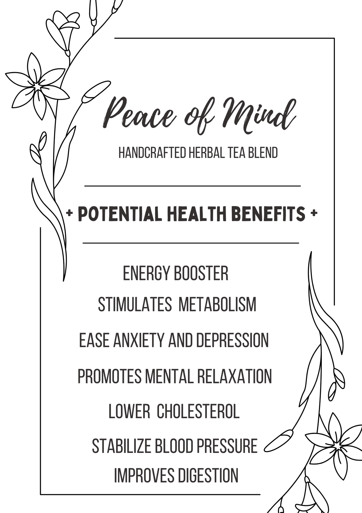 Peace of Mind - Handcrafted Herbal Tea Blend