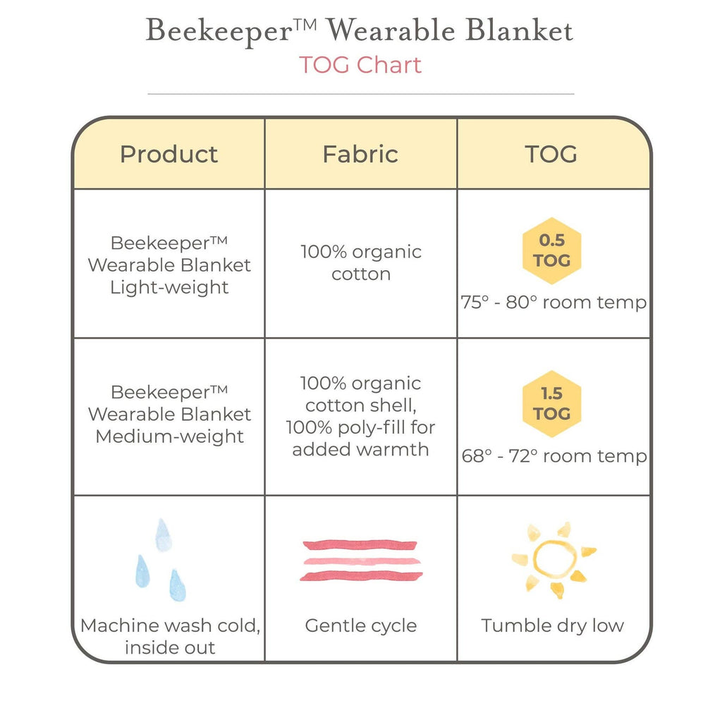Rugby Stripe Organic Warmer Beekeeper™ Wearable Baby Blanket - Oat