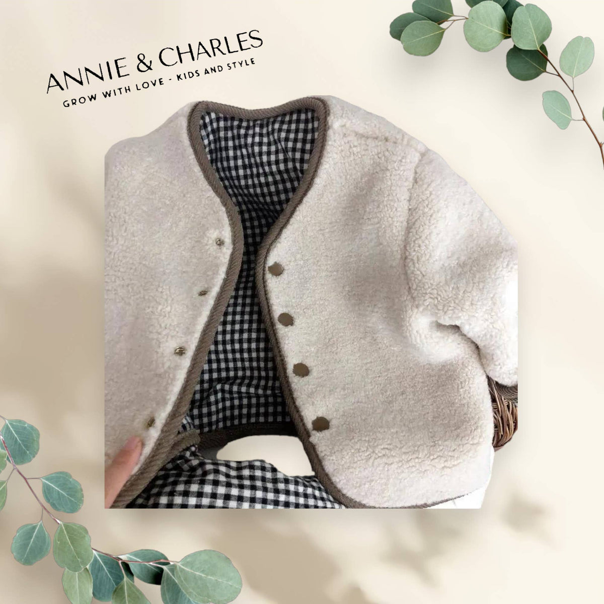 Annie & Charles® fluffy reversible jacket